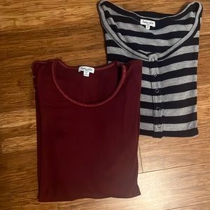 2 Splendid L/S Tee Shirts Size Small